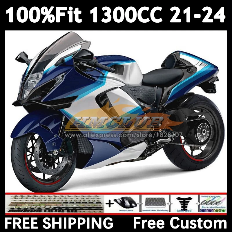 Injection Body For SUZUKI Hayabusa GSXR 1300 CC Blue stock 2021 2022 2023 2024 40No.1 GSXR-1300 GSXR1300 21 22 23 24 Fairing