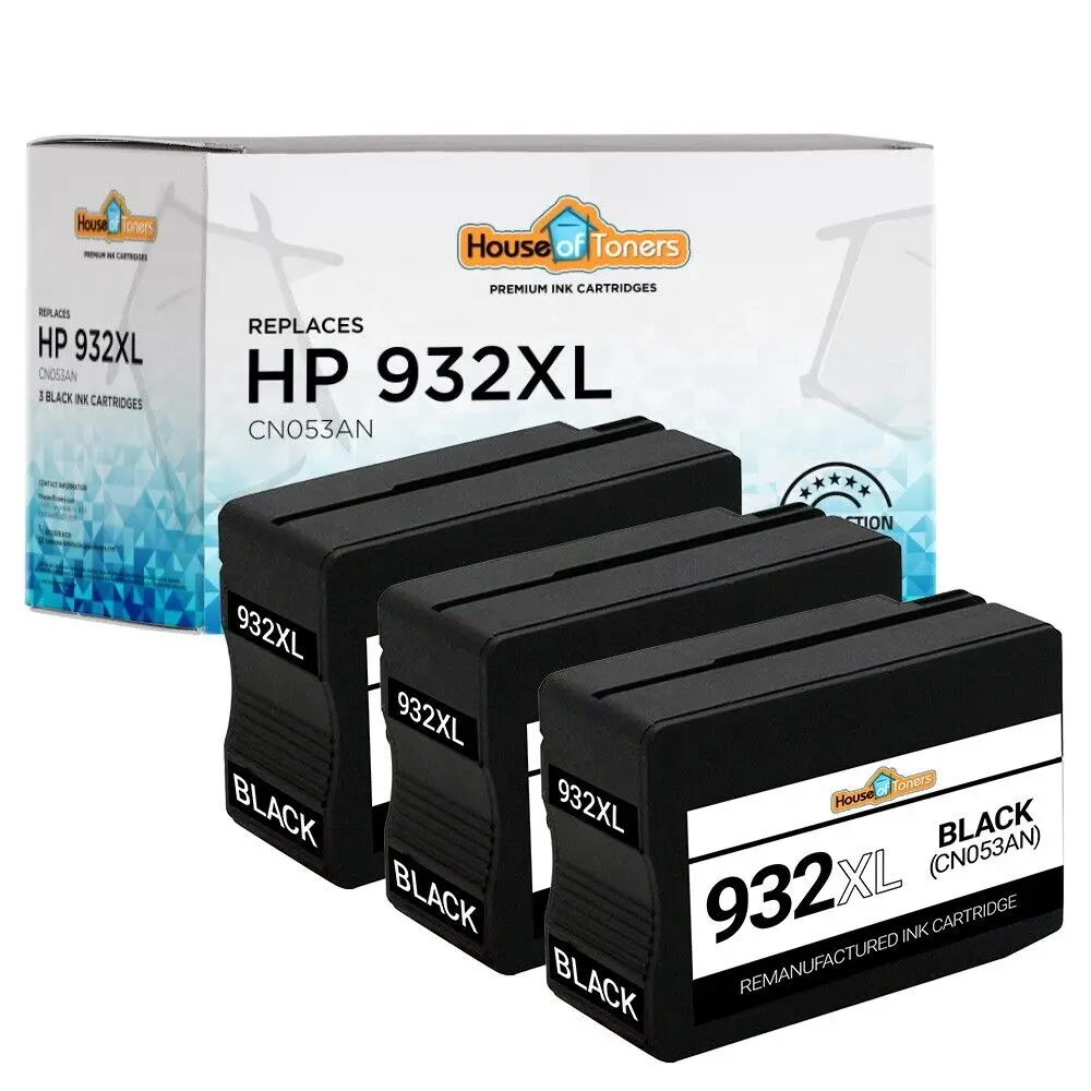 

3pk 932XL High-Yield Black Ink for HP Officejet 6100 6600 6700 Series