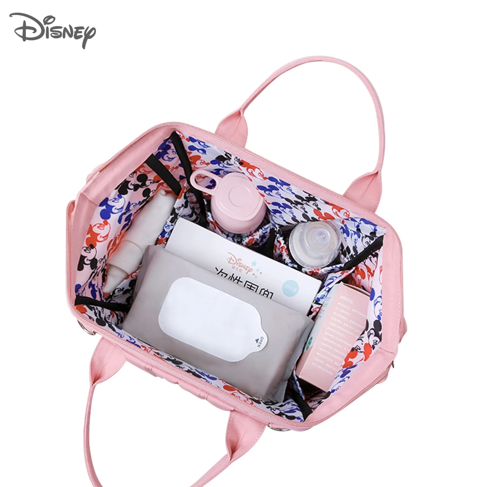 Disney Large Capacity Diaper Bag Backpack Insulated Mummy Bag Multi-functional Maternity Travel Backpack Baby Care Nappy Bag