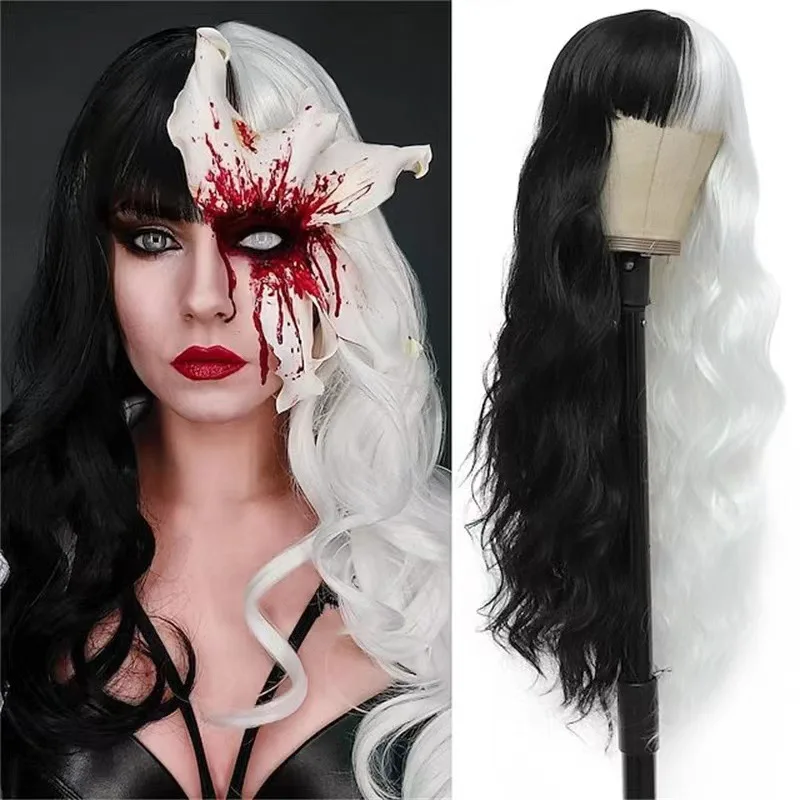 

Instant Shipping European and American Style with Bangs, Big Waves, Long Curly , Synthetic Hair Wig