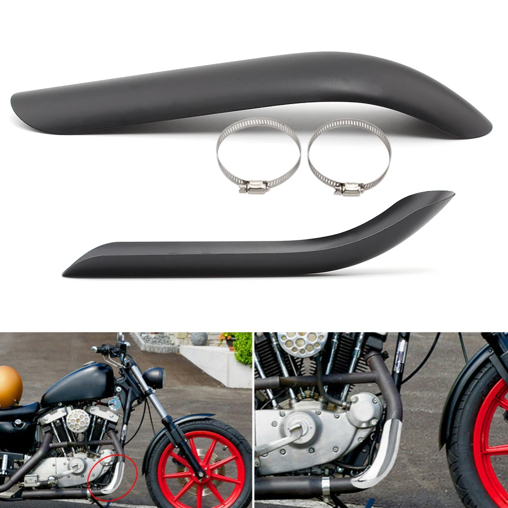 

Motorcycle Exhaust Pipe Heat Shield Cover Muffler Protector Guard For Harley Honda Suzuki Yamaha Custom Chopper Cafe Racer