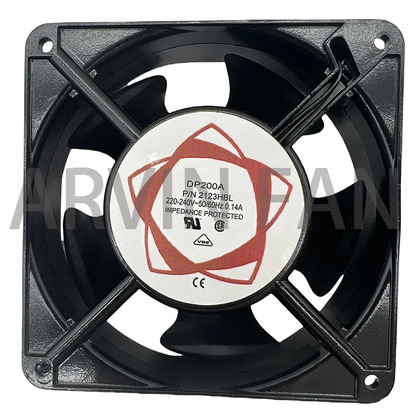 New COOLING REVOLUTION DP200A P/N2123HBL 12cm 120mm 12038 220V Cabinet Metal Cooling Fan P/N 2123HBL