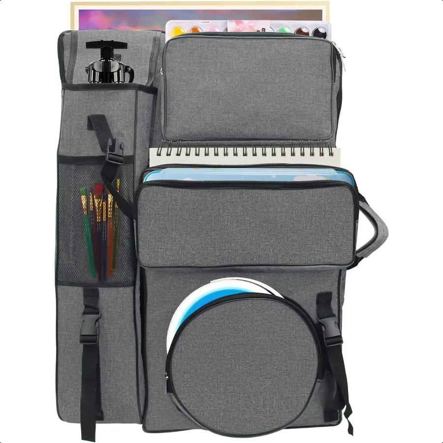 

Boyistar Art Portfolio Carry Bag 20 x 26 Canvas Art Portfolio Backpack Traveling Outdoor Drawing Portfolio Case Large Capacity