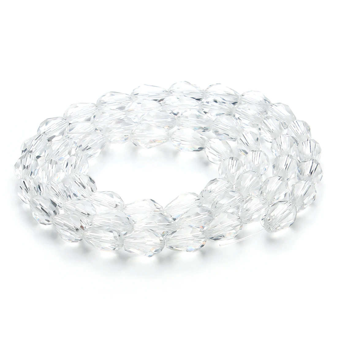 1 Strand Faceted Crystal Beads AB Color Clear Teardrop Glass Loose Bead For Jewelry Making DIY Bracelet Accessories 3/4/6/8/10mm image 4
