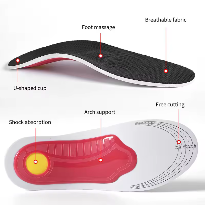 Orthotic Insole Arch Support Flatfoot Orthopedic Insoles For Feet Ease Pressure Of Air Movement Damping Cushion Padding Insole - Image 4