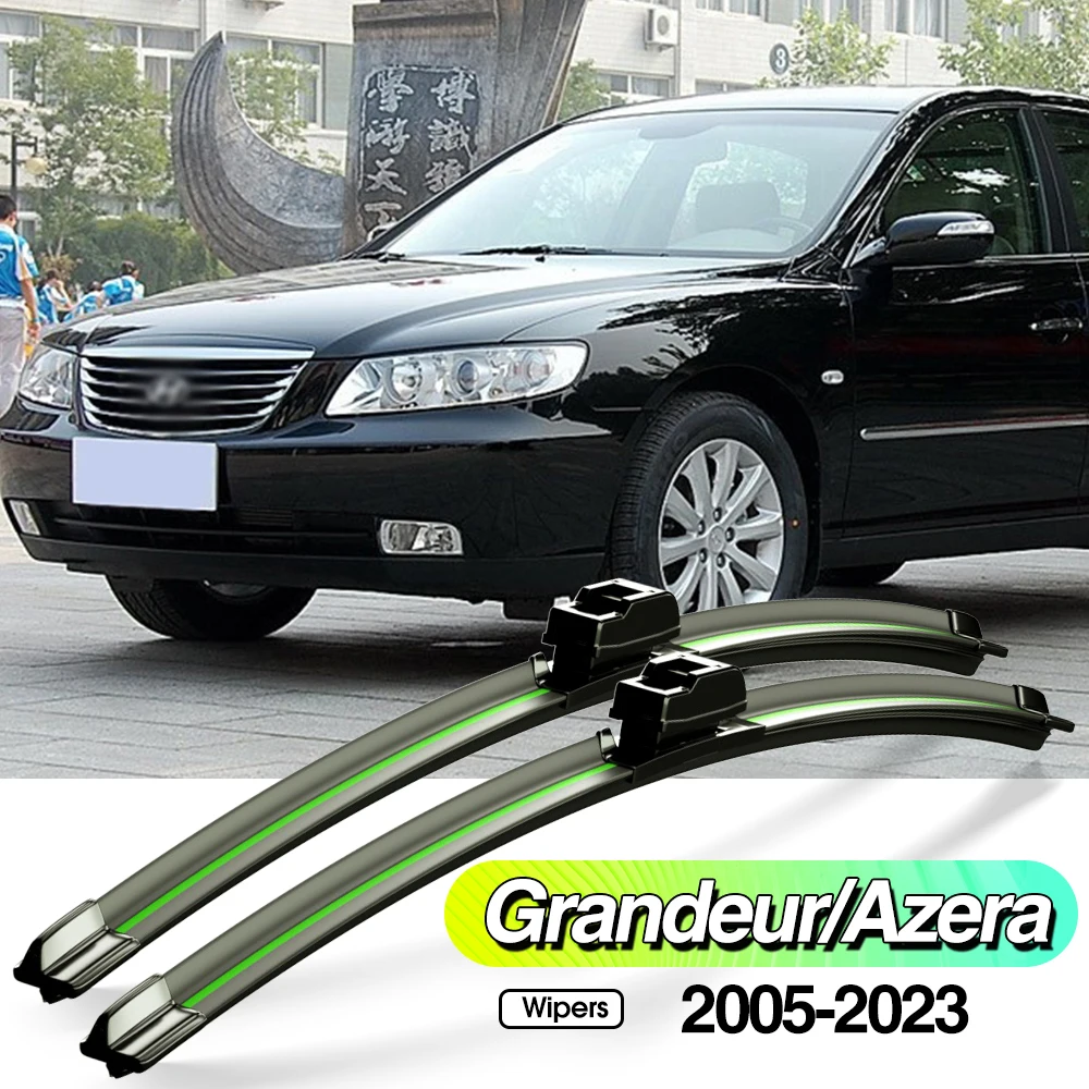 

For Hyundai Grandeur Azera TG HG IG GN 2005-2023 2pcs Front Windshield Wiper Blades Windscreen Window Accessories 2006 2015 2020