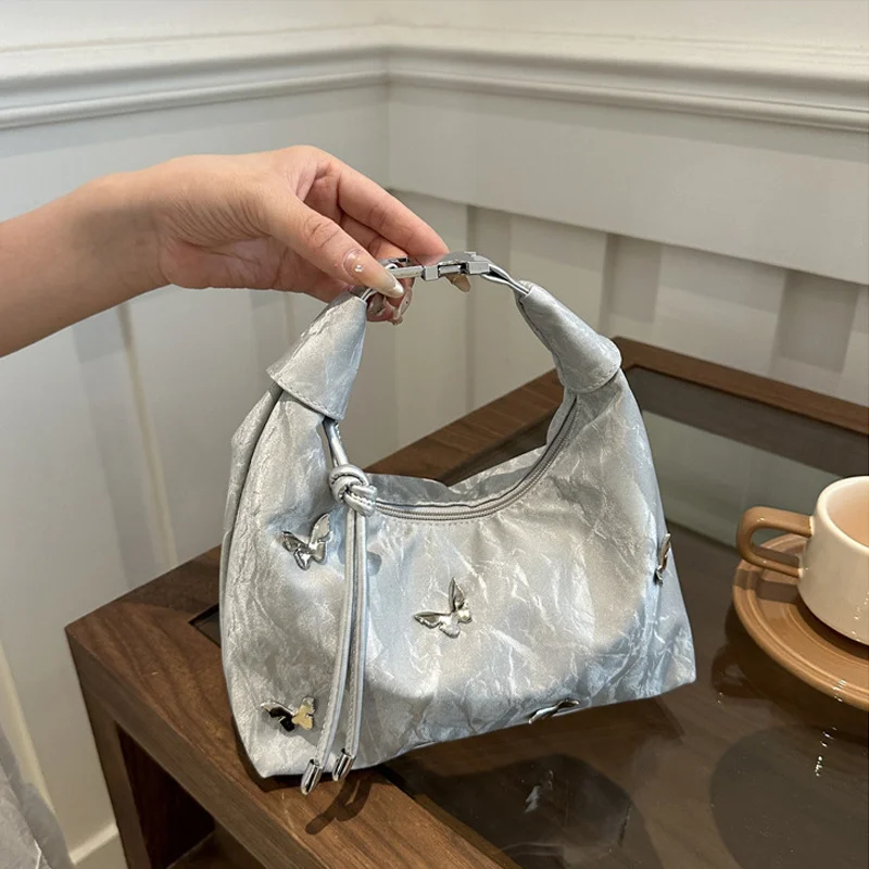Damen-Umhängetasche mit Schmetterlings-Dekor, verstellbarer Riemen, leicht, für den täglichen Gebrauch, Hobo-Umhängetasche, vielseitige Tasche für Arbeit, Reisen, Einkaufen – Detail 14