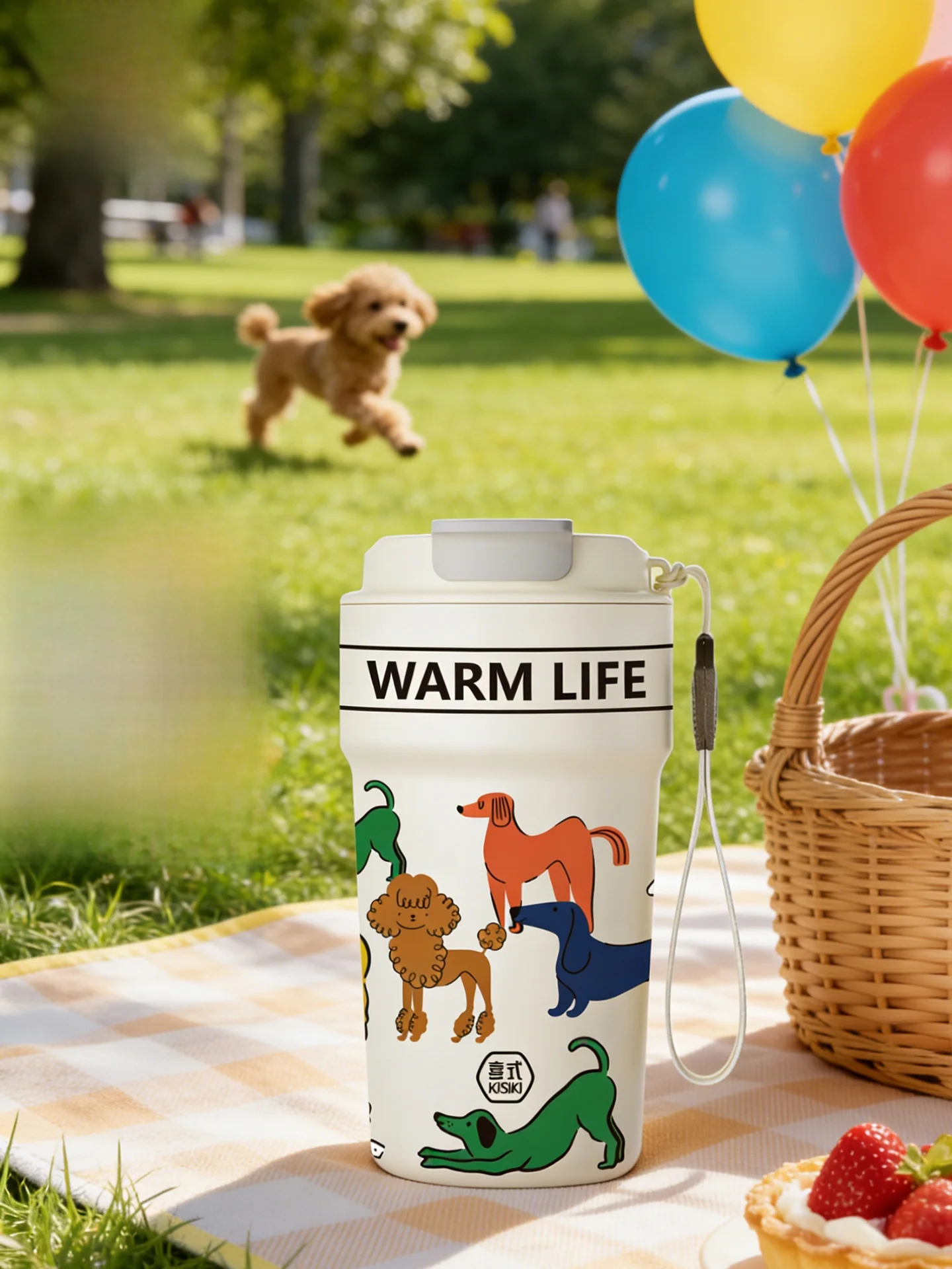 

Xishi Thermal Ceramic Coffee Cup with Straw Large Capacity Direct Drinking Insulated Water Bottle for Women Gift