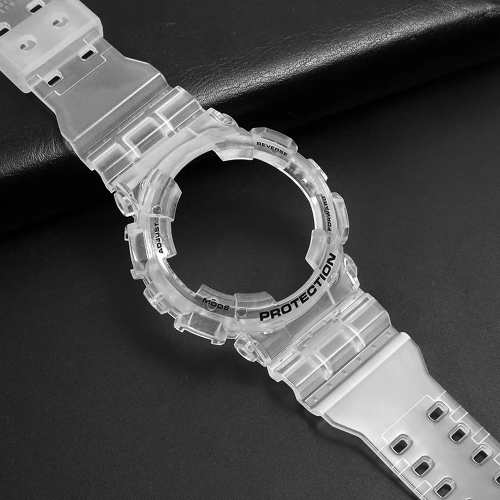 Watch Bezel Accessories Transparent Watch Strap Case For GSHOCK Resin GD 120 GA 100 GA 110 GA 100C Men Silicone Watchband