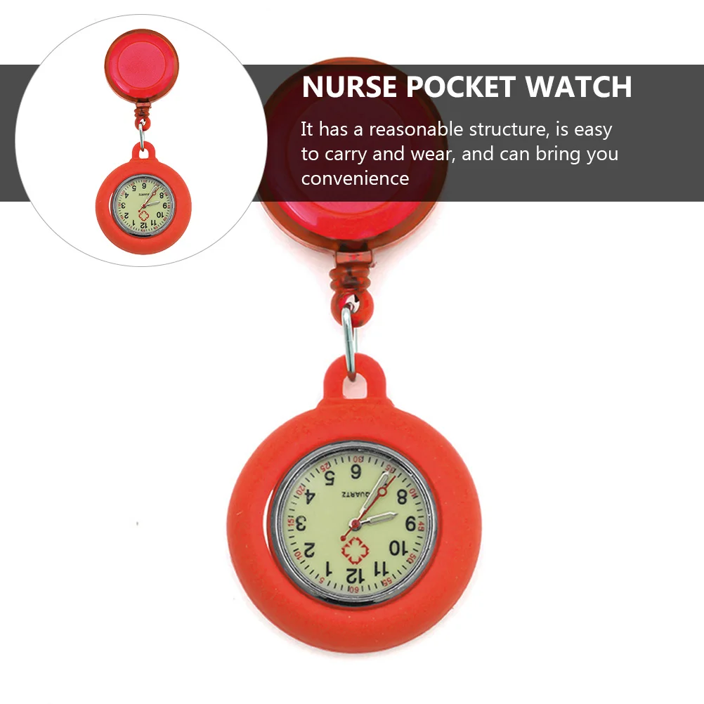 

1pc Portable Pocket For Women Nurse Watches For Women Hanging Fob Timepiece Retractable Nurse Fob Watch Nurses Watch