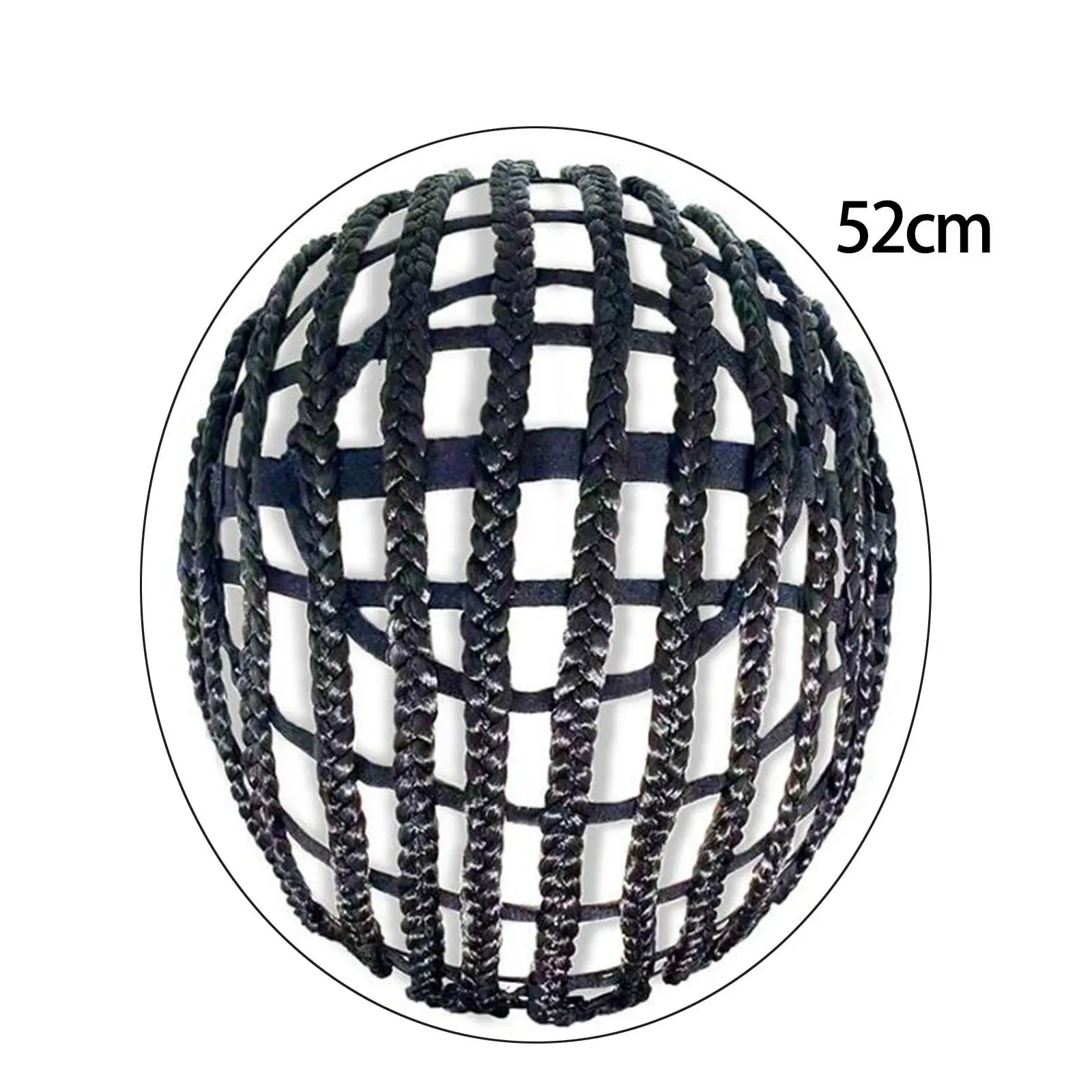 Bonnet de perruque tressé noir avec bretelles réglables, bonnet de tissage élastique pour tresses au crochet, perruque synthétique exécutive