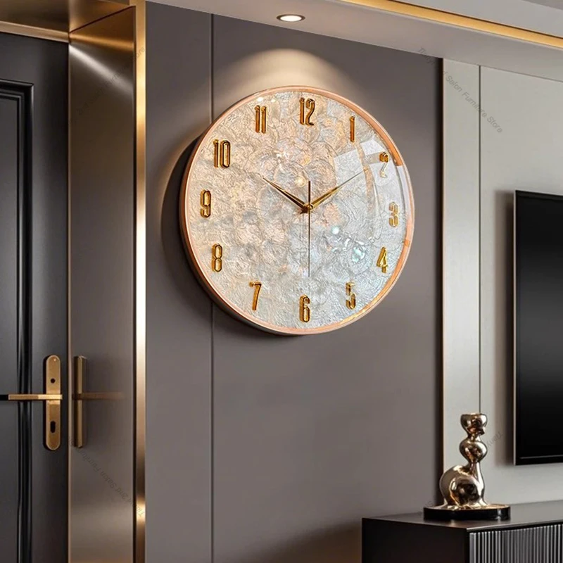 Minimalist Italian Shell Wall Clock Modern Simple Living Room High-end Wall Clock Premium Living Room Home Decor Wanduhr FYWC
