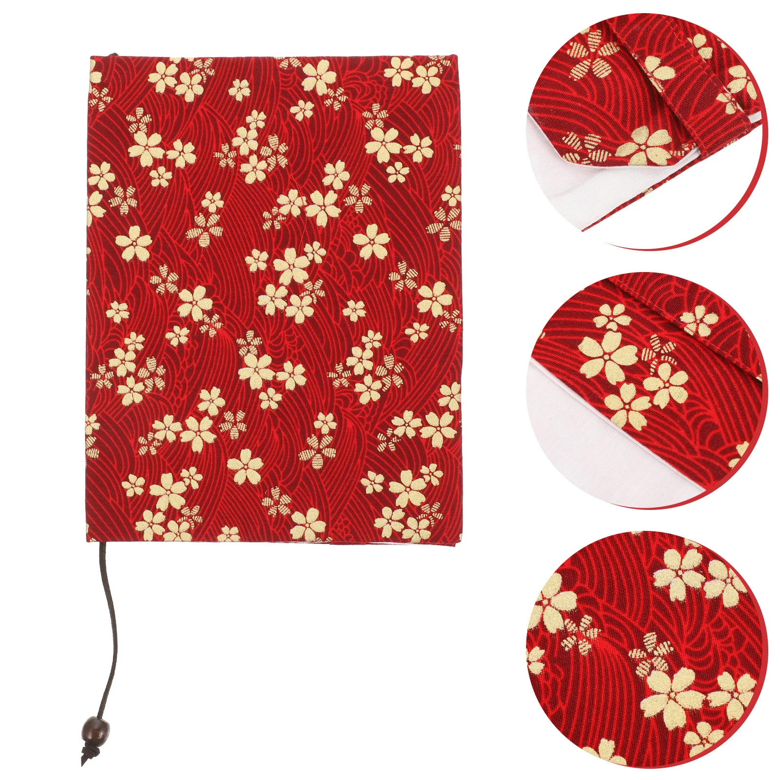 

Gold Foil Flower Book Cover Stylish Cloth Protector For School Creative Decorative Notebook Sleeve Handmade Book Decor