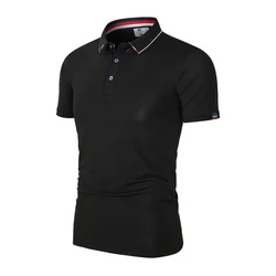 New Men's Lop-up Hollow Long-sleeved Polo Shirt Breathable Business Fashion T-Shirt Male Golf T-Shirt Male 4XL