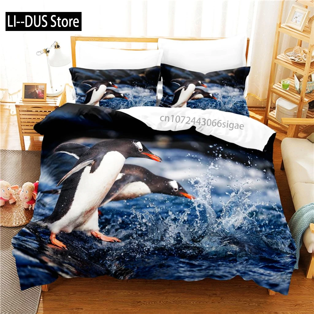 

Penguin Bedding Set Duvet Cover Set 3d Bedding Digital Printing Queen Size Bedding Set Fashion Design
