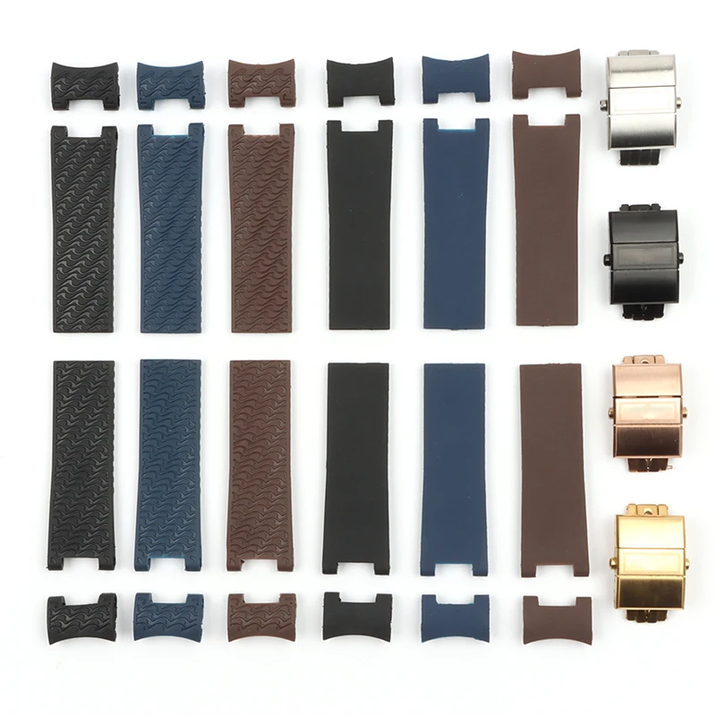 حزام فموي منحني من السيليكون المطاطي ، 22 ، أسود ، أزرق ، بني ، سوار ، سلسلة الغوص ، سلسلة من ، 33