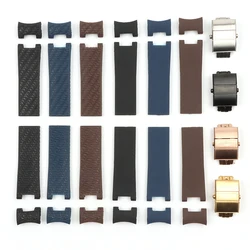 22MM curved mouth silicone rubber strap for Ulysse Nardin Diving series 266-33 /263-33 black blue brown bracelet
