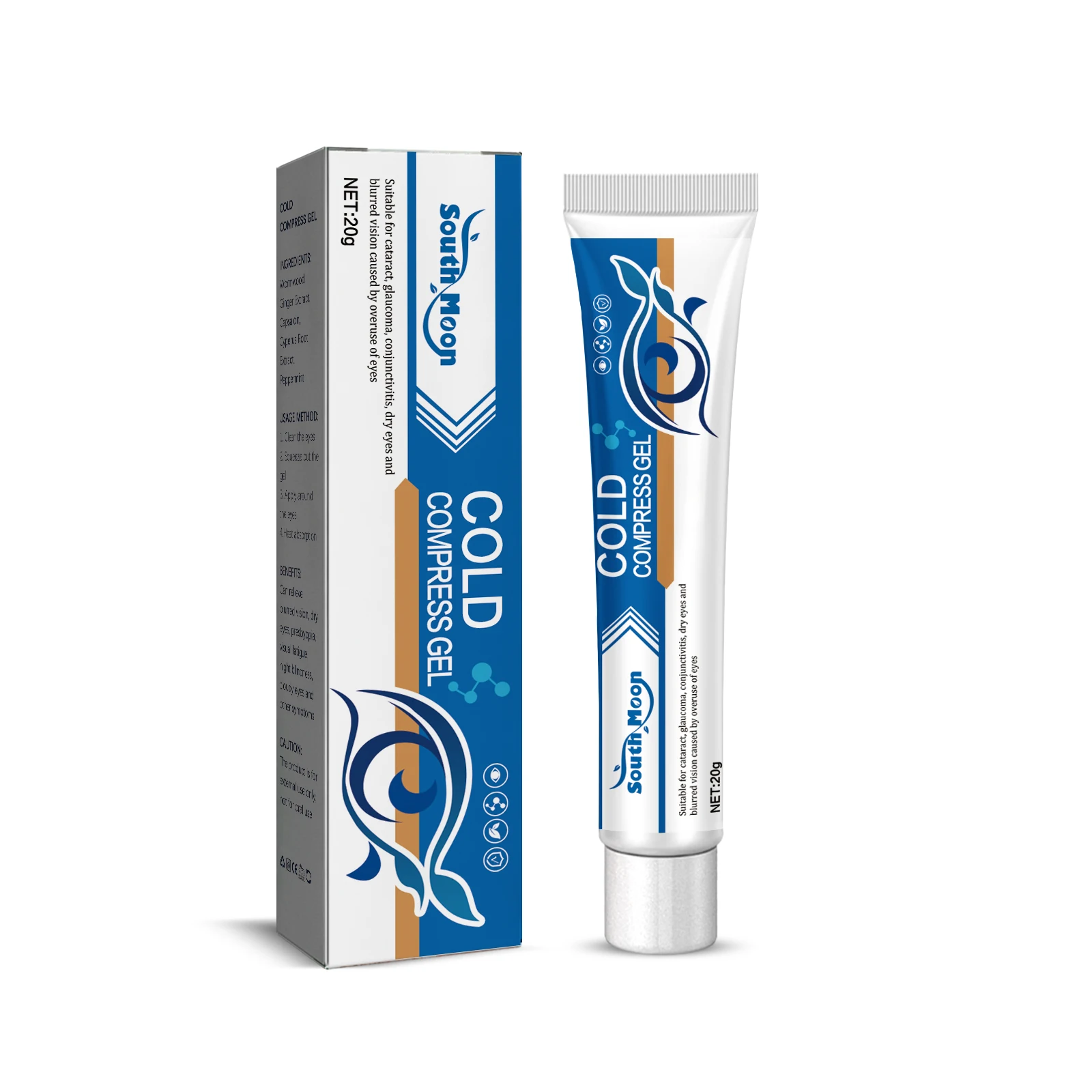 Eye Cold Compress Gel Improve Blurred Vision Alleviate Glaucoma Symptoms Cataract Conjunctivitis Treatment Eye Dry Relief Gel