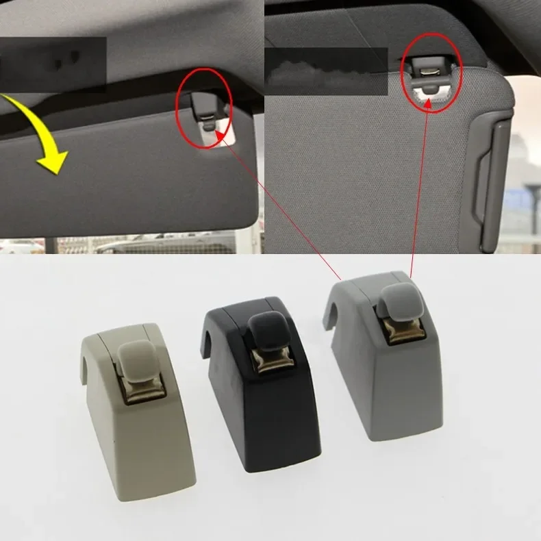 

QDARCTIC Sun Visor Retainer Hanger Clip Holder Hook Bracket For Porsche Cayenne Audi Q7 VW Touareg 2011-2013 4L0859561 4L0859562