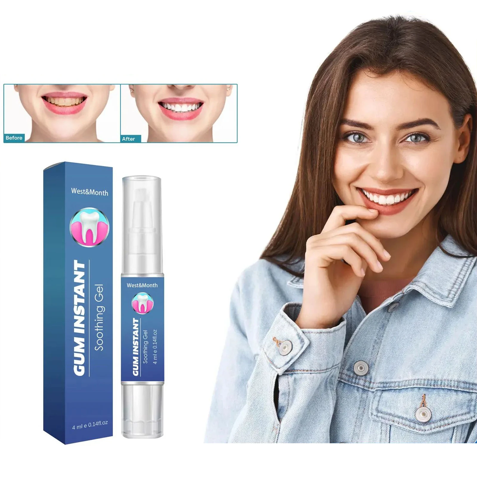 Gum Treatment Gel Relieve Gingival Atrophy Periodontitis Remove Tooth Plaque Stains Refresh Bad Breath Gum Recession Repair Gel