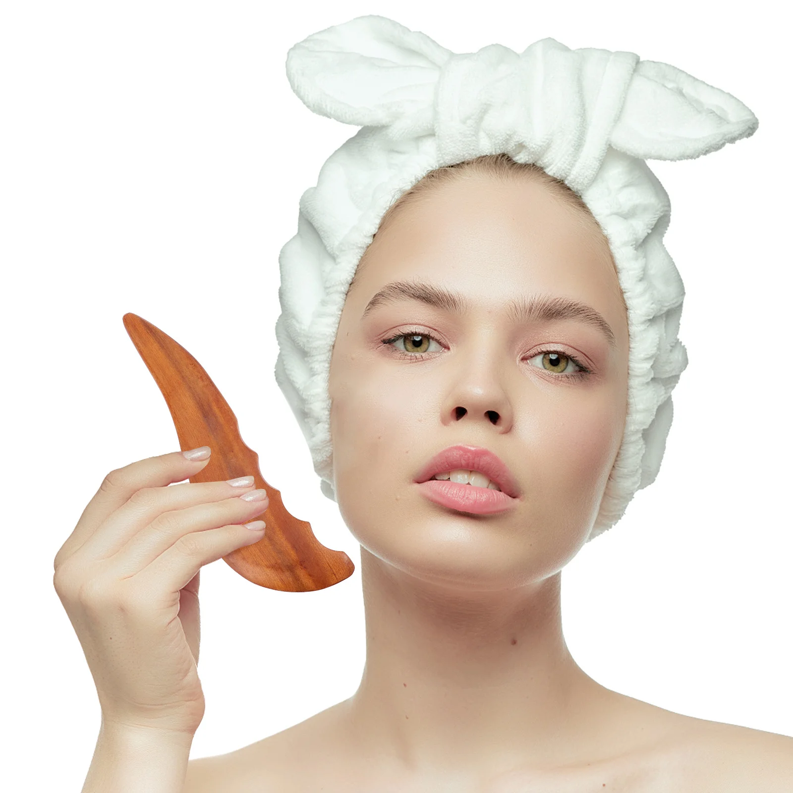 

2pcs Gua Sha Scraping Board Sandal Wood Massage Tool For Body Durable Smooth Surface Creative Design Health Therapy