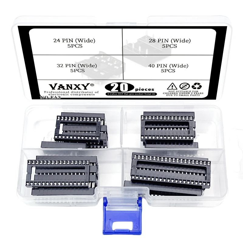 10PCS IC Sockets DIP6 DIP8 DIP14 DIP16 DIP18 DIP20 DIP28 DIP40 pins Connector DIP Socket 6 8 14 16 18 20 24 28 40 pin