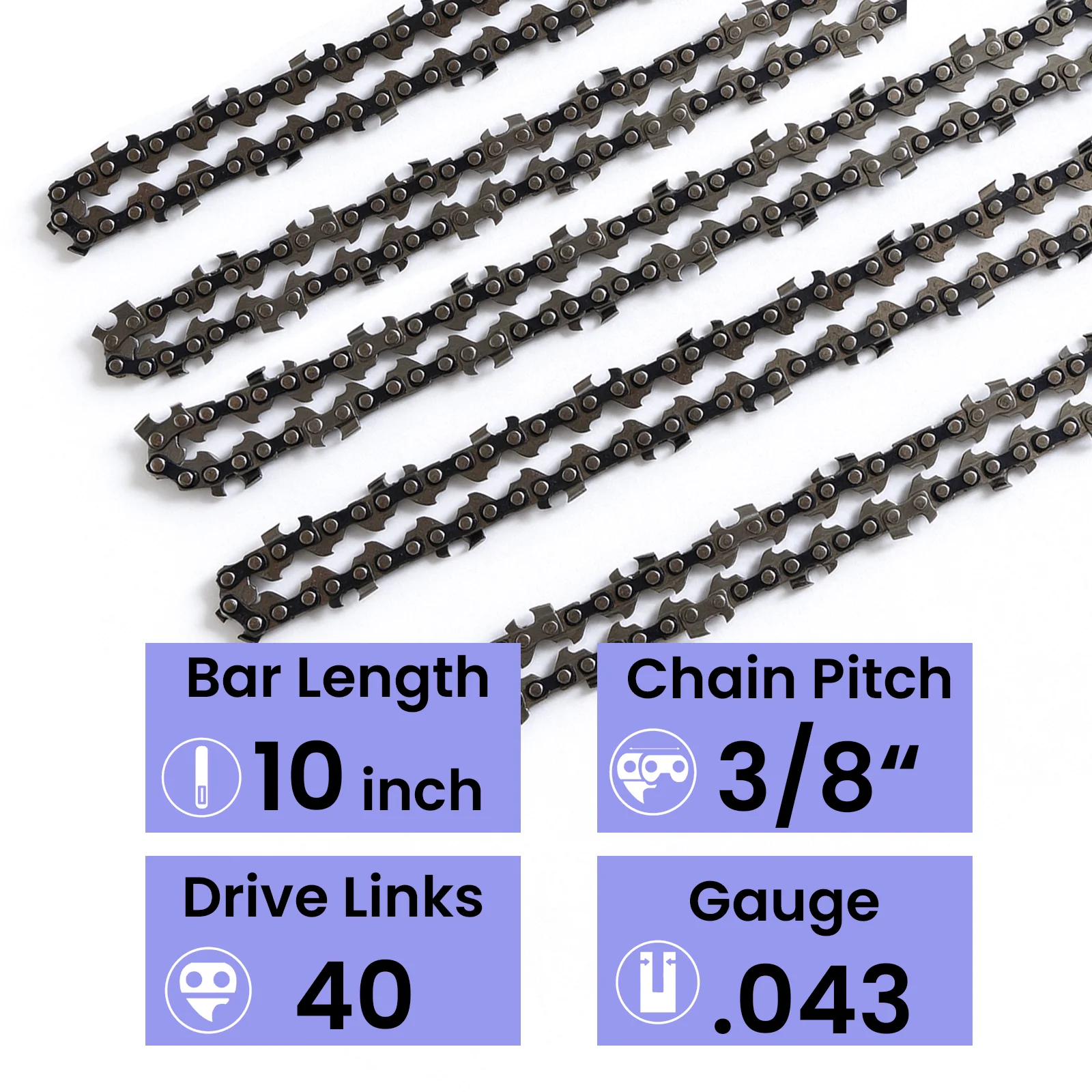10 Inch Chainsaw Chain 3/8