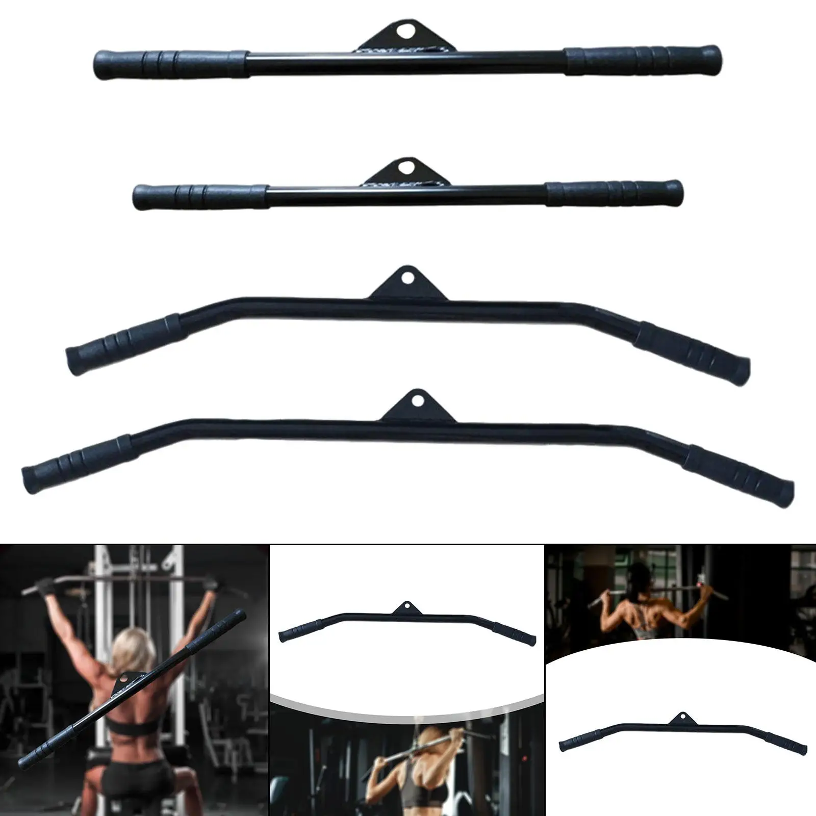 Attacco per macchina per cavi LAT Bar Allenamento per il corpo Attrezzatura da palestra per fitness Tirare verso il basso Maniglia per allenamento per tricipiti posteriore Uso versatile