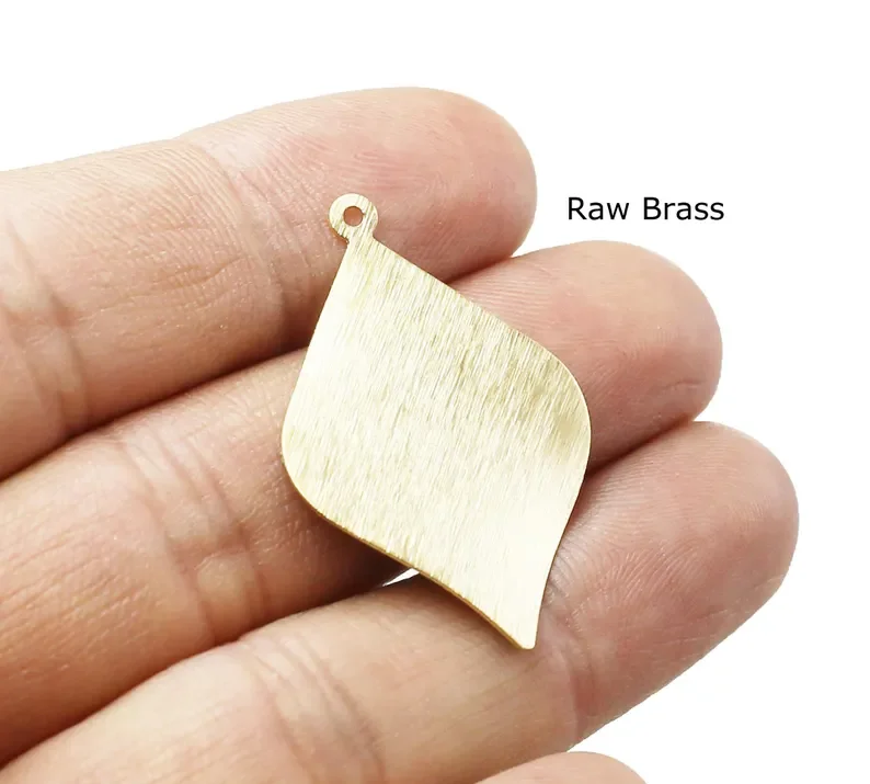

20pcs Textured Rhombus Earring Charm, Brass Charm For Jewelry Making, DIY Ornament, Earring Findings - R2212