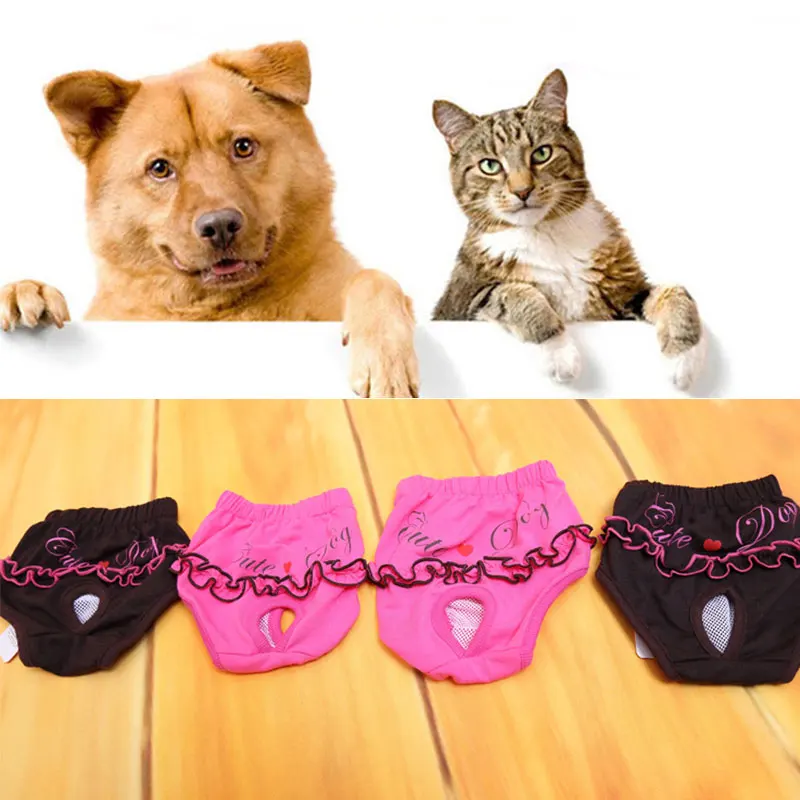 Female Dog Panties Diapers for Dogs Sanitary Physiological Pants Washable Pet Underwear Dog Clothes Chihuahua Puppy Shorts