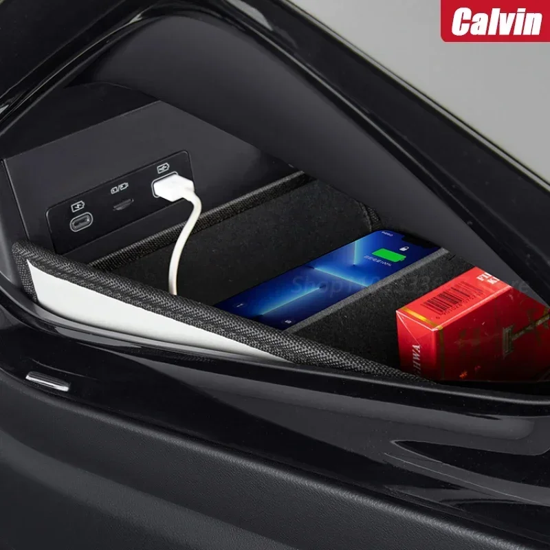 Automotive Central Control Lower Storage Box Automotive Storage Finishing Box For BYD Seal U Sealion 6 Song Plus DMi/EV 2023 202