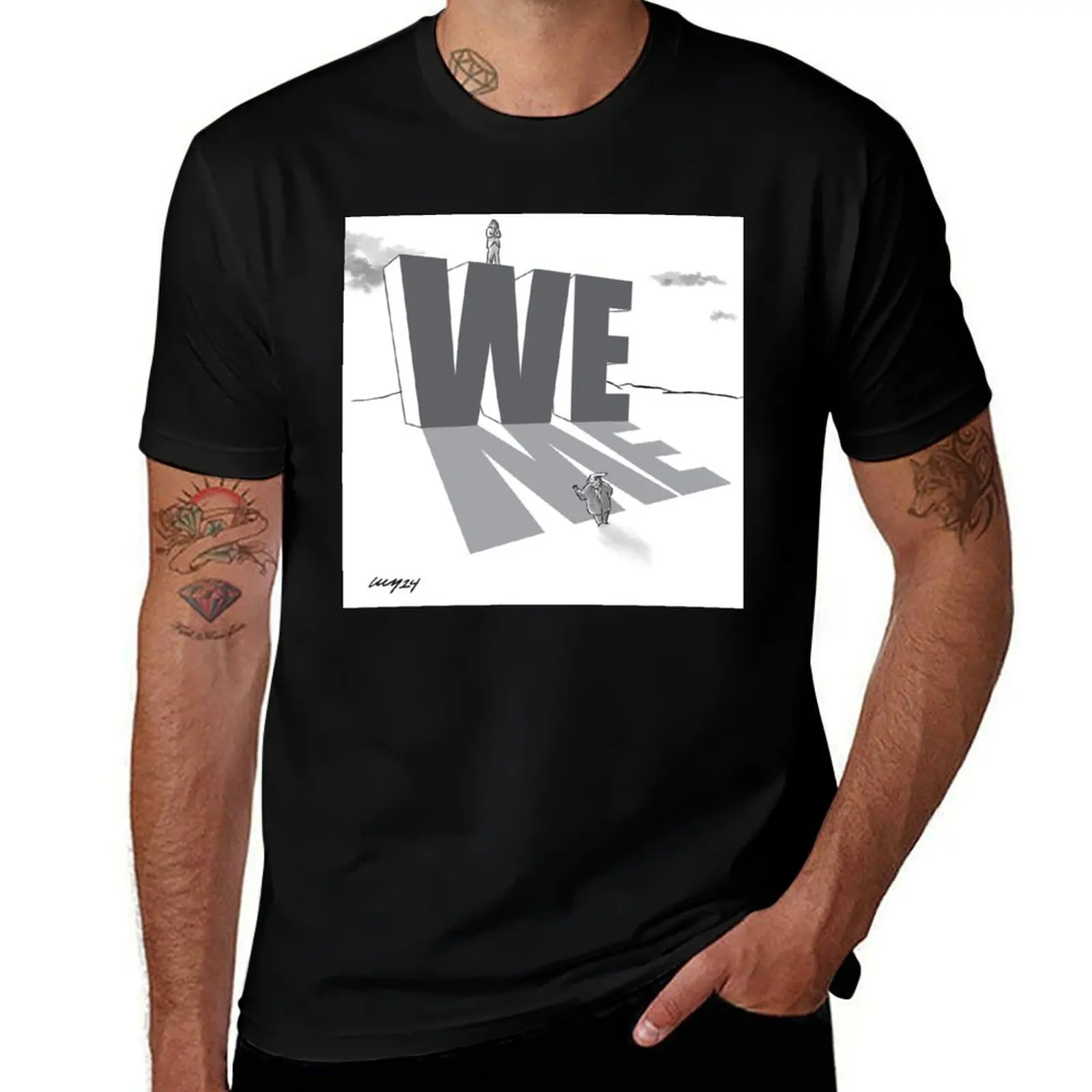 We / Me. The clear choice. T-Shirt All Weather Casual Short Sleeve T-Shirt