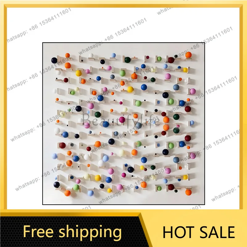 LJY niche three-dimensional entrance decorative painting round ball physical installation painting