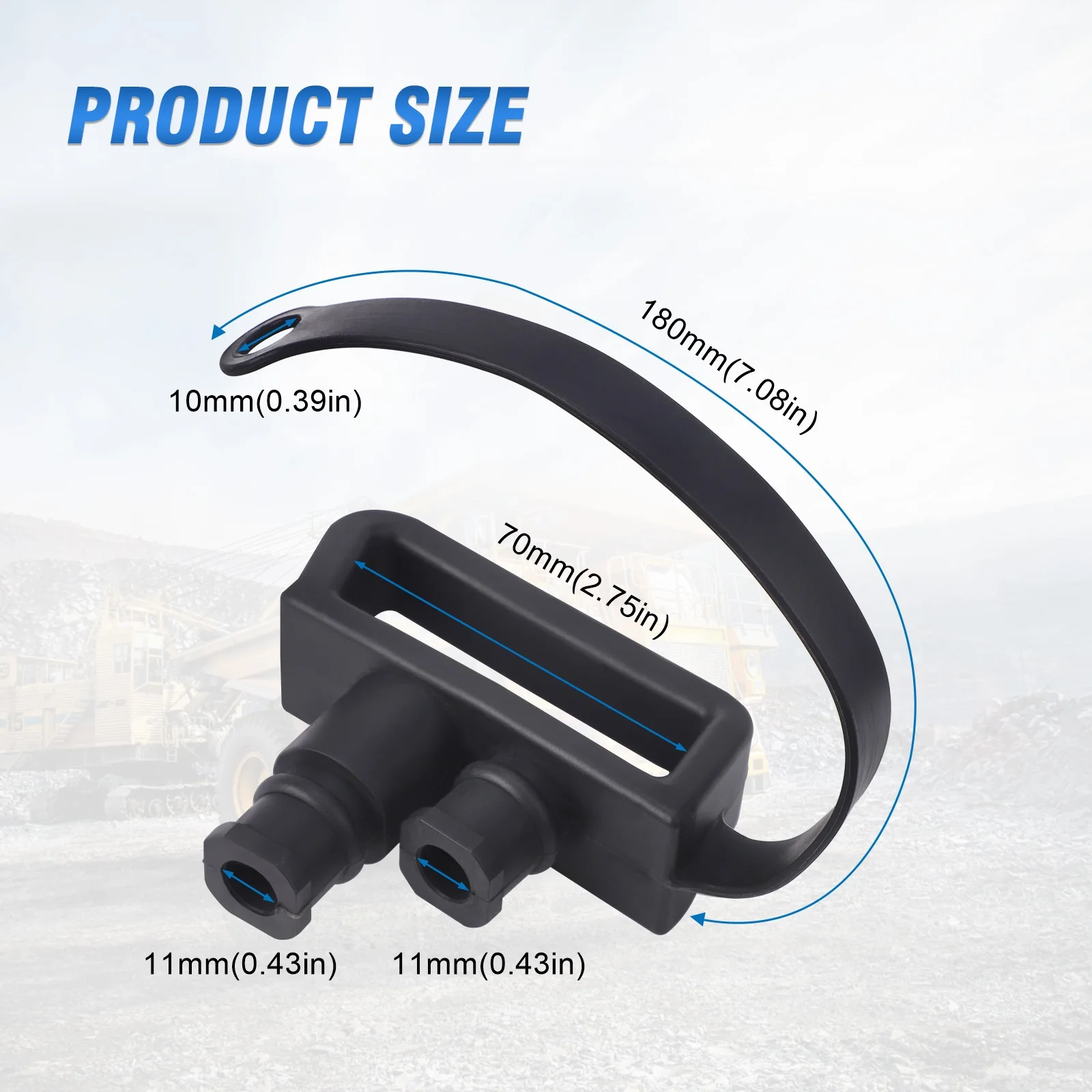 Для Hella Remote Jump Start Terminal Caterpillar Mining Truck Heavy Equipment New 9HD 177 305-011 Черная резиновая клеммная крышка