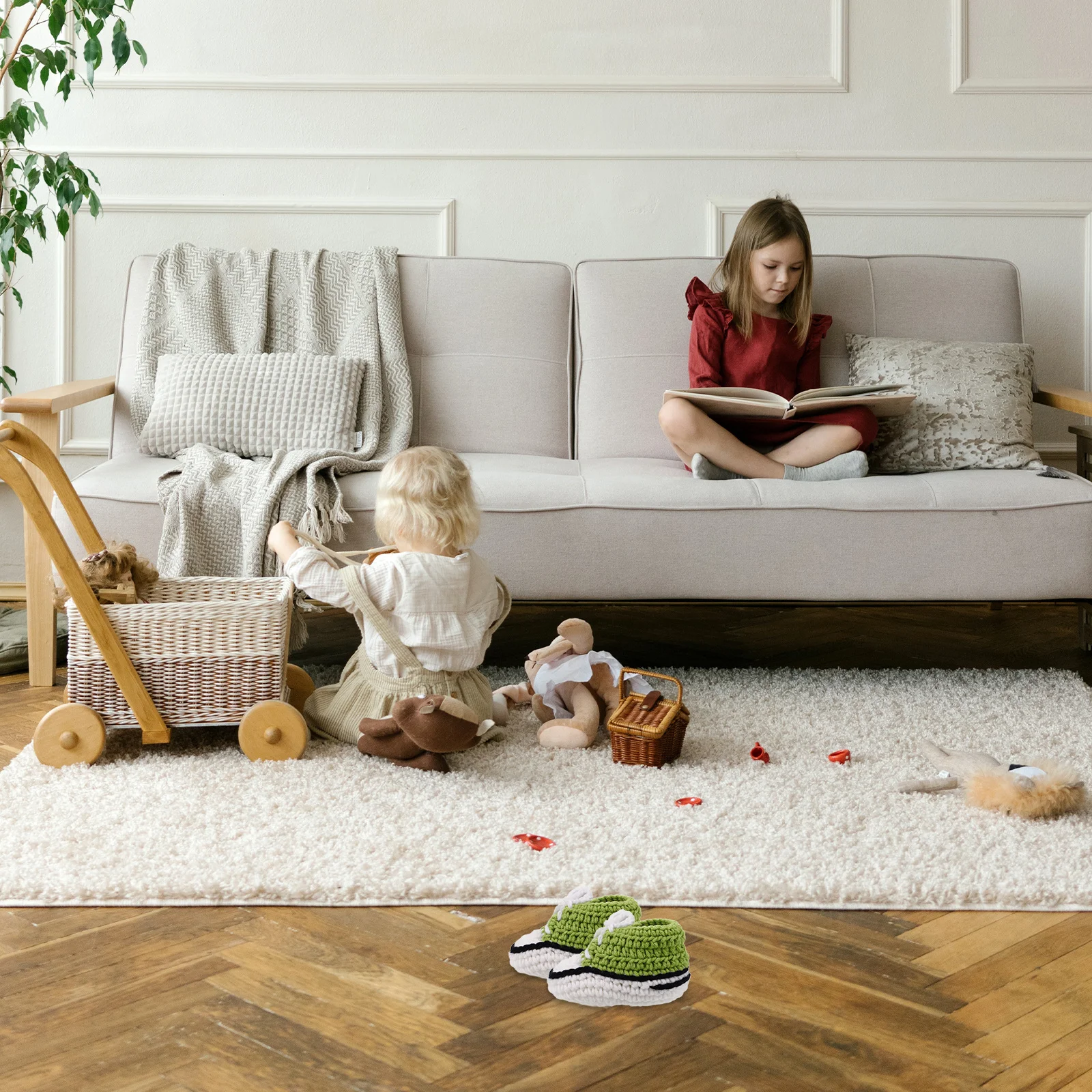 

Infant Crochet Shoes Knit Booties 10cm Green 0-12m Soft Elastic Breathable Adorable Knit Baby Shoes Crochet Boots Baby