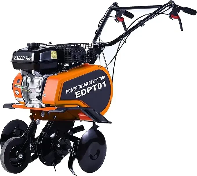 

22" Adjustable Width, 4-Cycle Engine Cultivator with Instant Reverse, Heavy-Duty Steel Tines