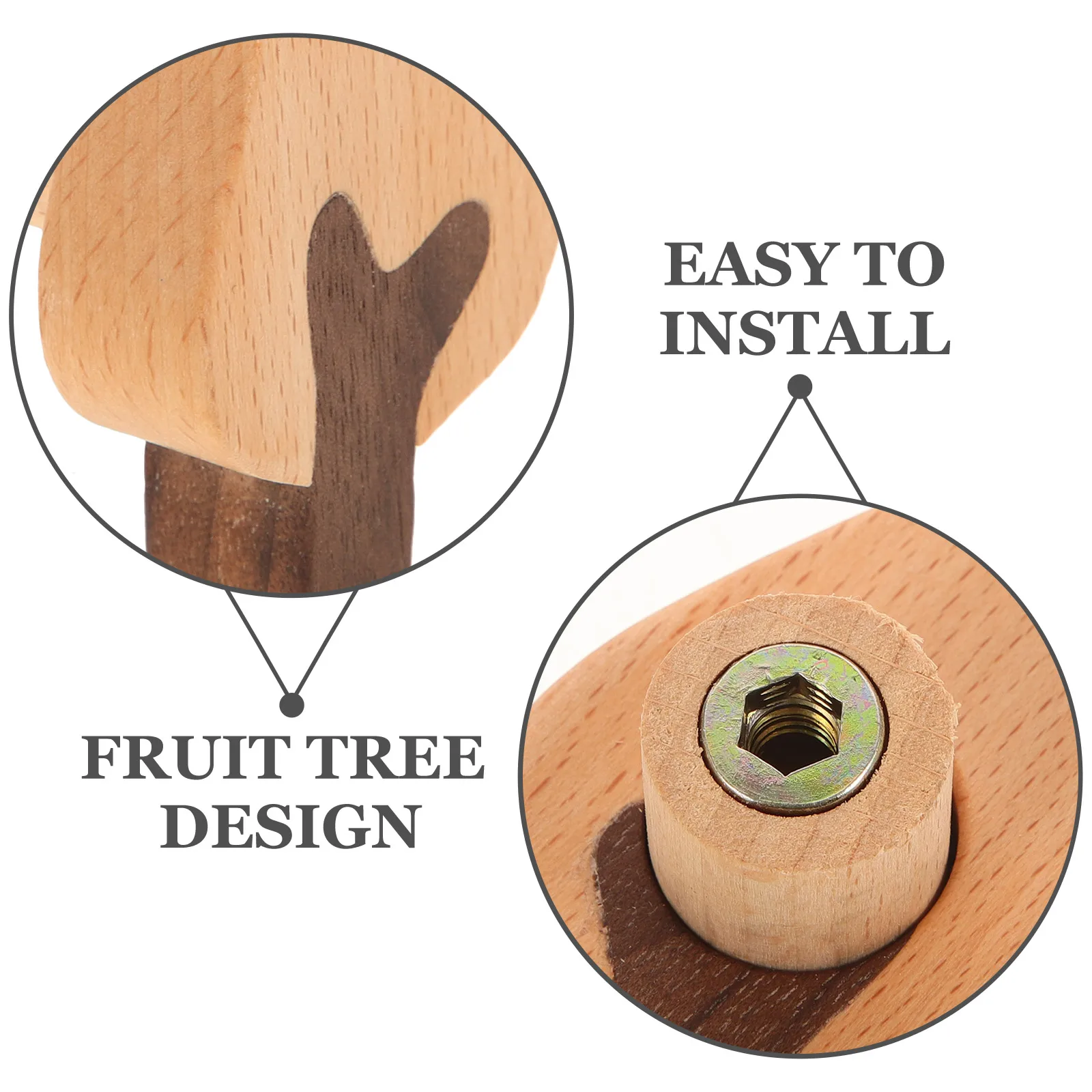 

Stable Durable Cabinet Knob Replacement Wood Pulling Handle For Kitchen Cupboard Drawer Furniture Simple Design Easy