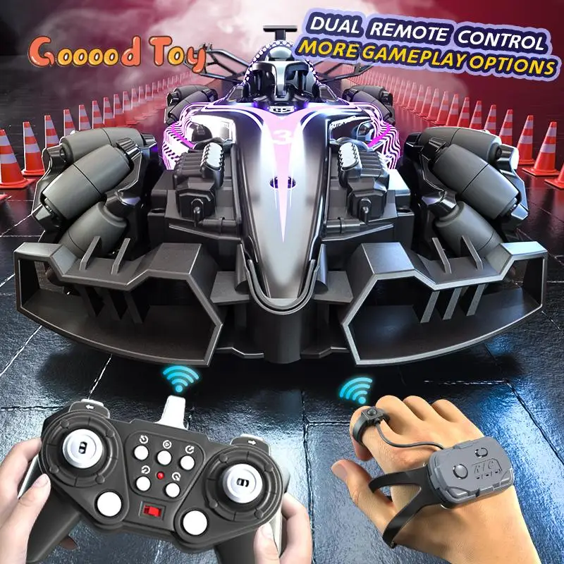 

2.4G Remote Control Racing Drift Car with Spray Lights Simulated Sound High Speed RC Stunt Cars Kids Competitive Vehicle Toy Car