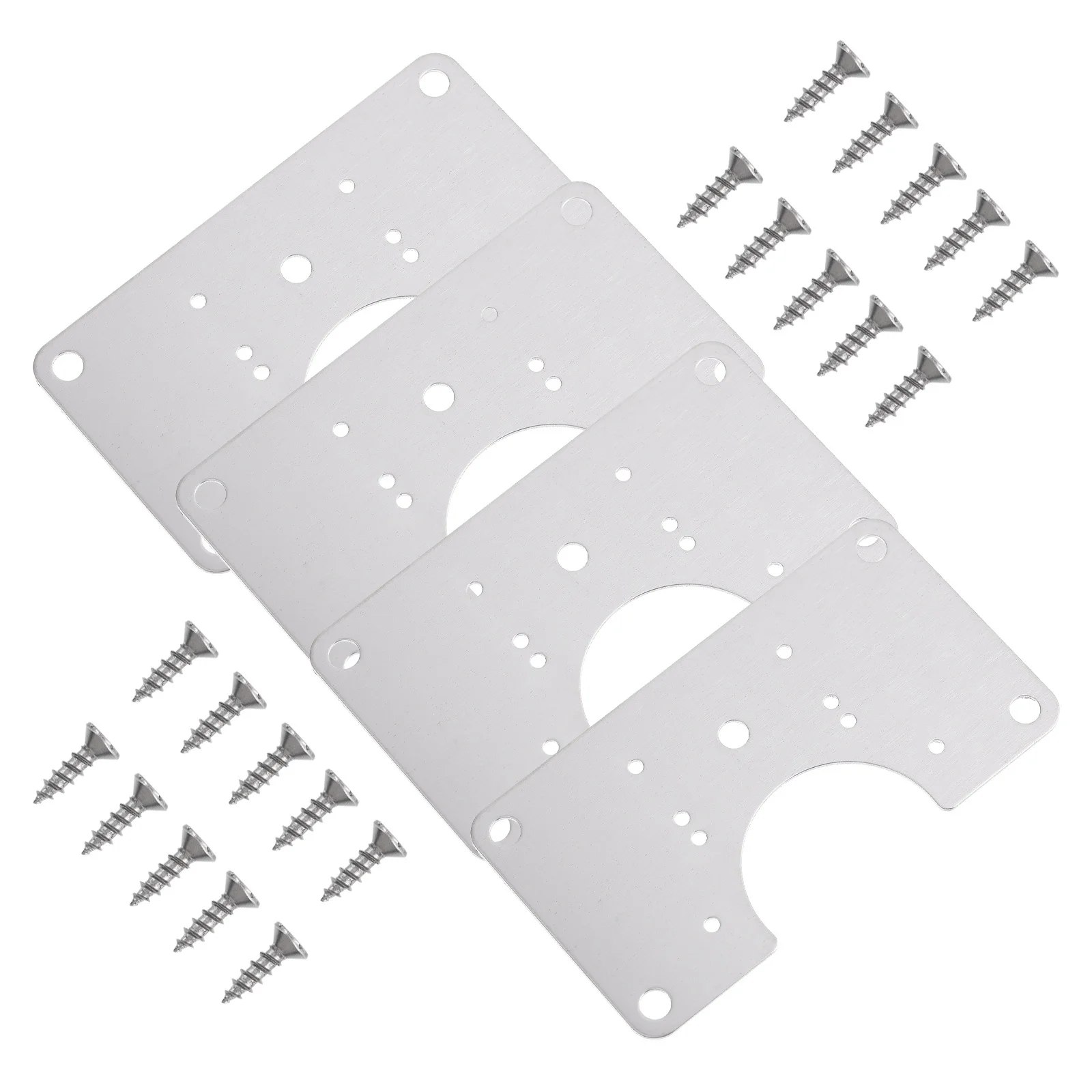 4 set piastra di riparazione cerniera porta armadio piastra di fissaggio in acciaio inossidabile staffa di riparazione durevole per installazione per legno