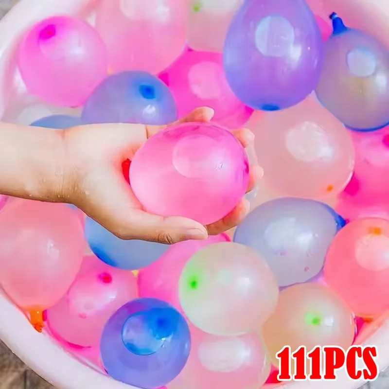 111 pezzi divertente pallina da polo d'acqua bomba estiva in piscina festa spiaggia all'aperto palla d'acqua a riempimento rapido giocattoli interattivi per lotta d'acqua