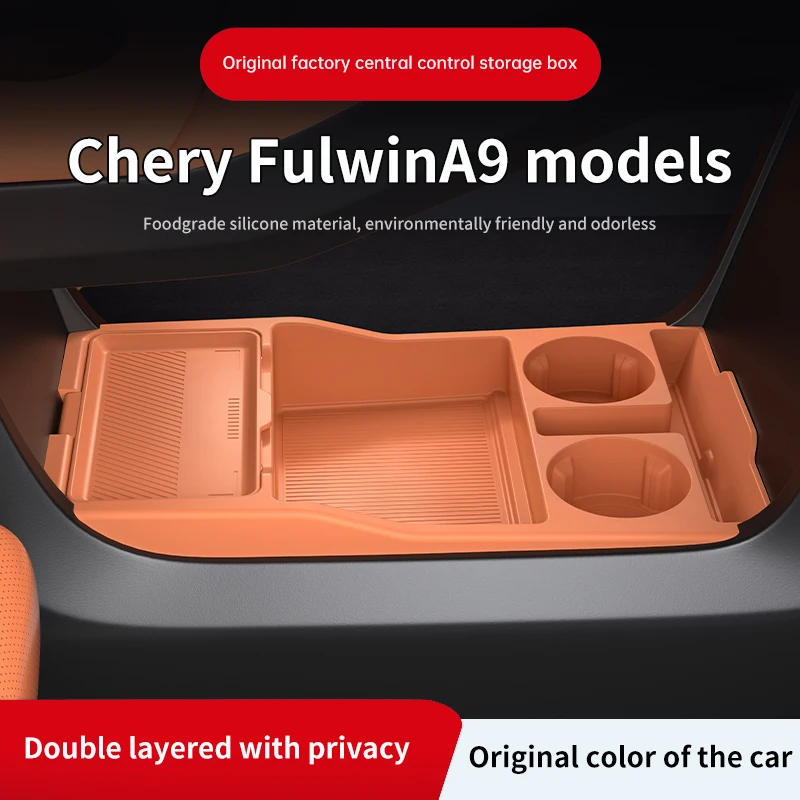 

2025 For Chery Fulwin A9 Silicone Center Console Below Storage Box Central Control Organizer Mat Car Interior