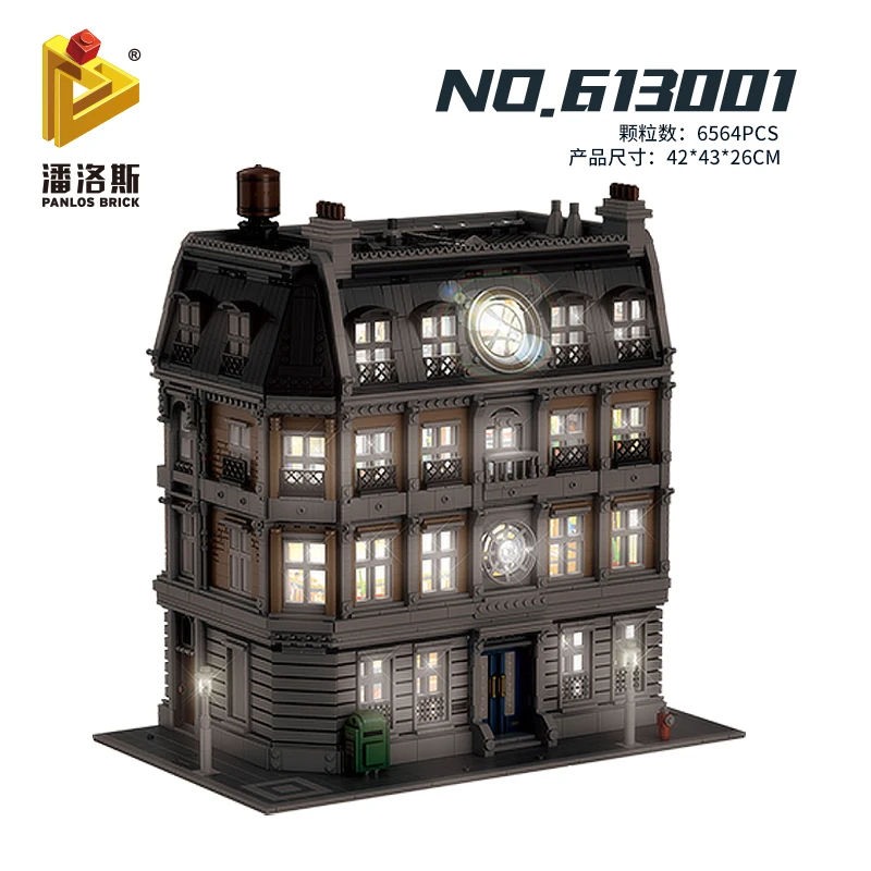 Creative Model With Led 613001 6564Pcs MOC-30628 Doctor Strange\'s Sanctorum Sanctum Showdown Building Blocks Bricks Kids Toys