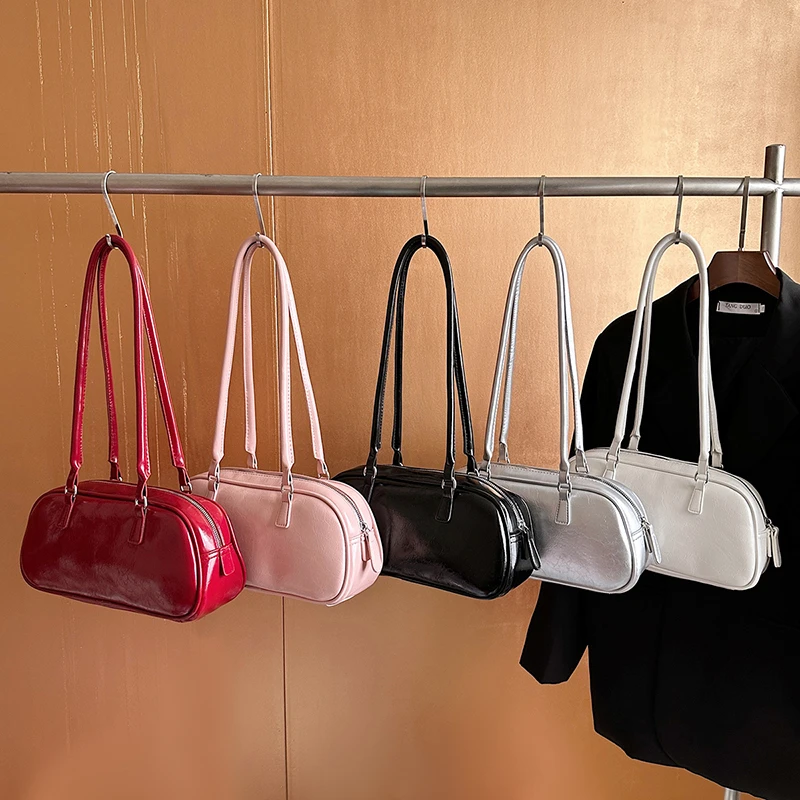 

Unique Fashionable Leather Shopper Bag For Women Featuring Elegant Vintage Style Solid Color And High-End Capacity