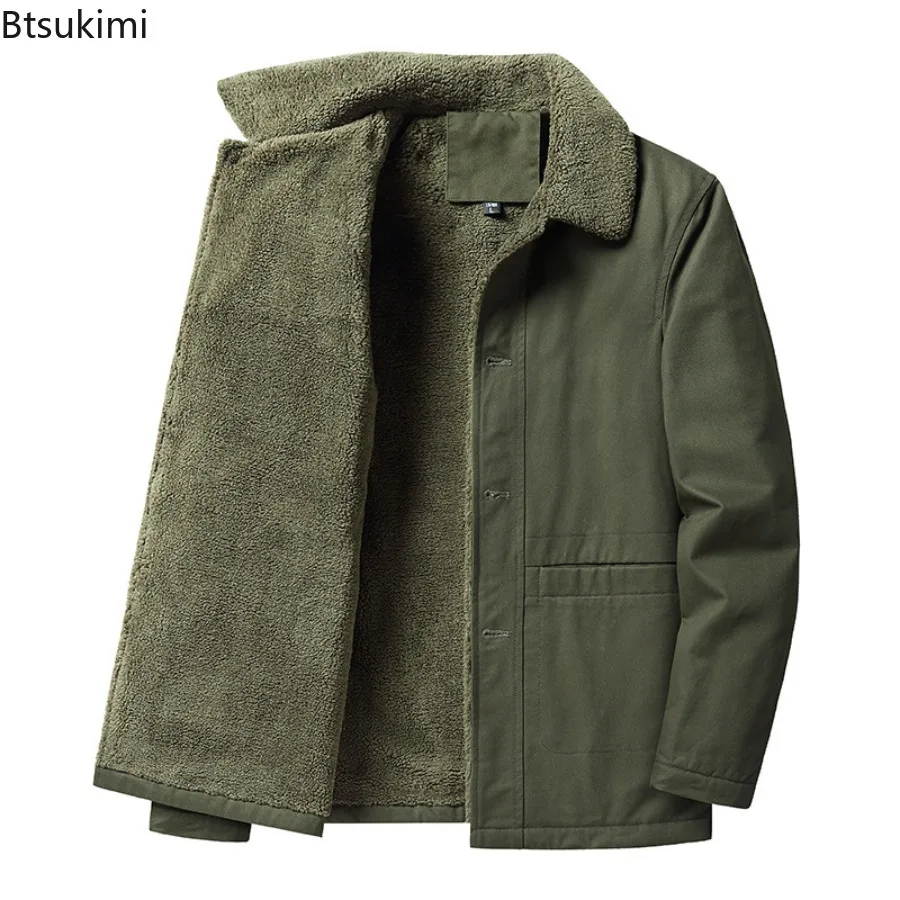 New 2025 Men's Autumn Winter Bomber Jackets Pure Cotton Tactical Hiking Cargo Coats Male Windbreaker Business Jackets Clothing