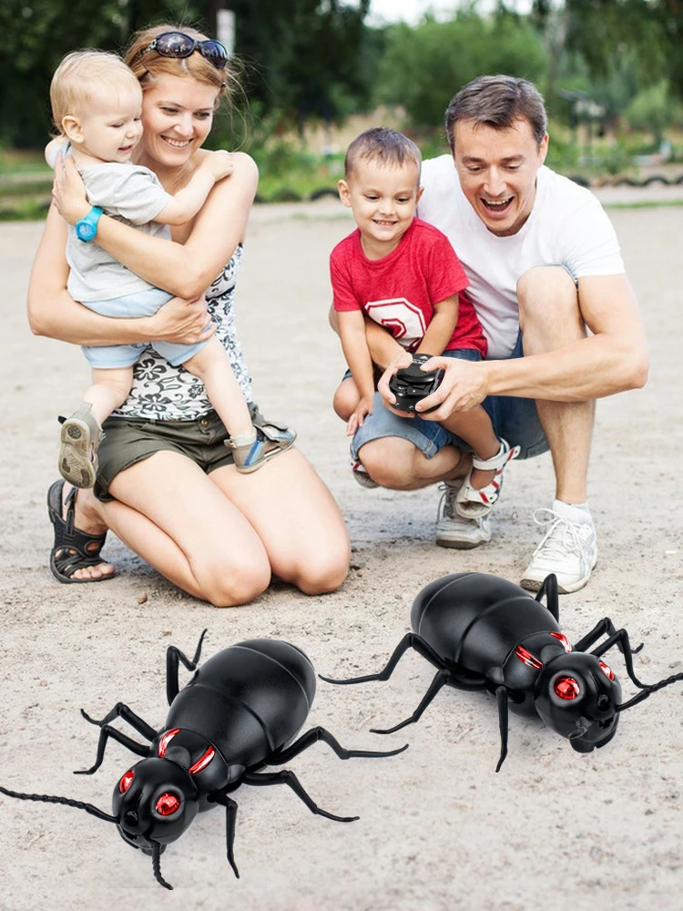 적외선 리모컨 전기 개미 무척추 동물 움직임 가능, 시뮬레이션 감지 곤충 모델, 어린이 장난감, XT239