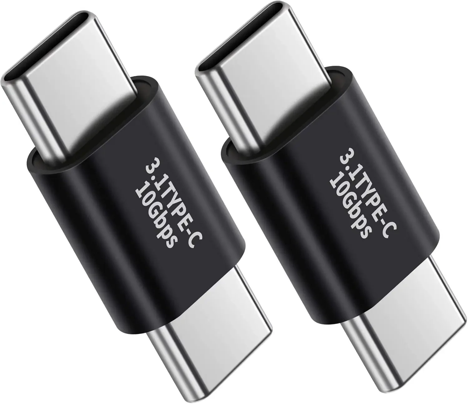 2 Pack Type C 3.1 Male to Male USB C Adapter 10Gbps High Speed Data Transfer for MacBook Samsung Switch Laptop Computer