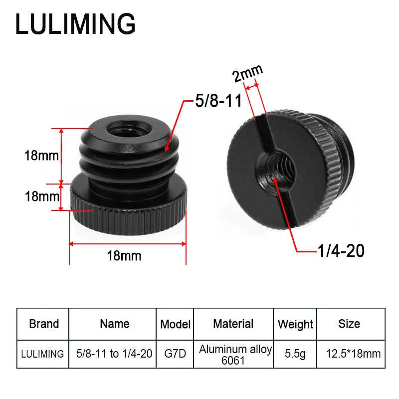 Poziomica laserowa 5/8-11 męska na żeńską 1/4 3/8 cala Śruba konwersyjna 5/8-11 Gwint gruby Poziomica laserowa Statyw Adapter śrubowy do aparatu fotograficznego