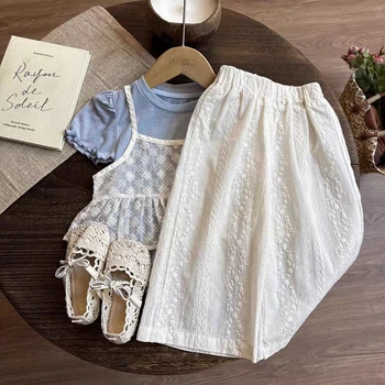 Girls Lace Two-Piece Summer Set 2