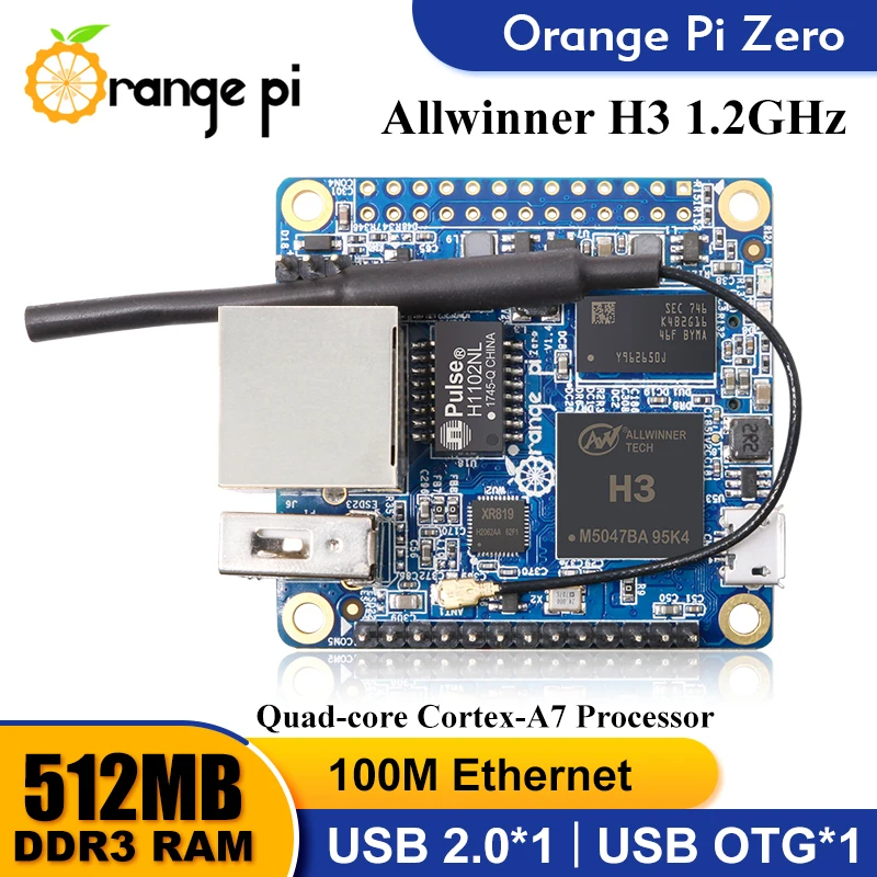 Orange Pi Zero Single Board Computer 512MB RAM Allwinner H3 Wifi Demo Board Run Android4.4 Ubuntu Debian OS Development Board