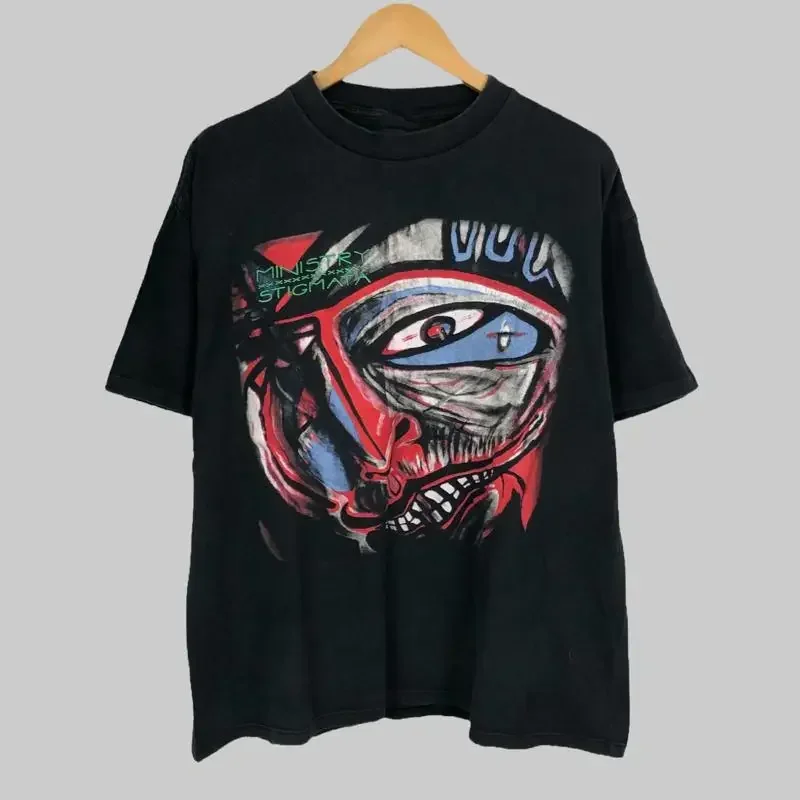 Vtg Ministry Band Stigmata Cotton Black Full Size T Shirt